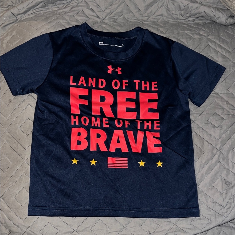 Under Armour Kids "Land of the Free" HeatGear Graphic Tee